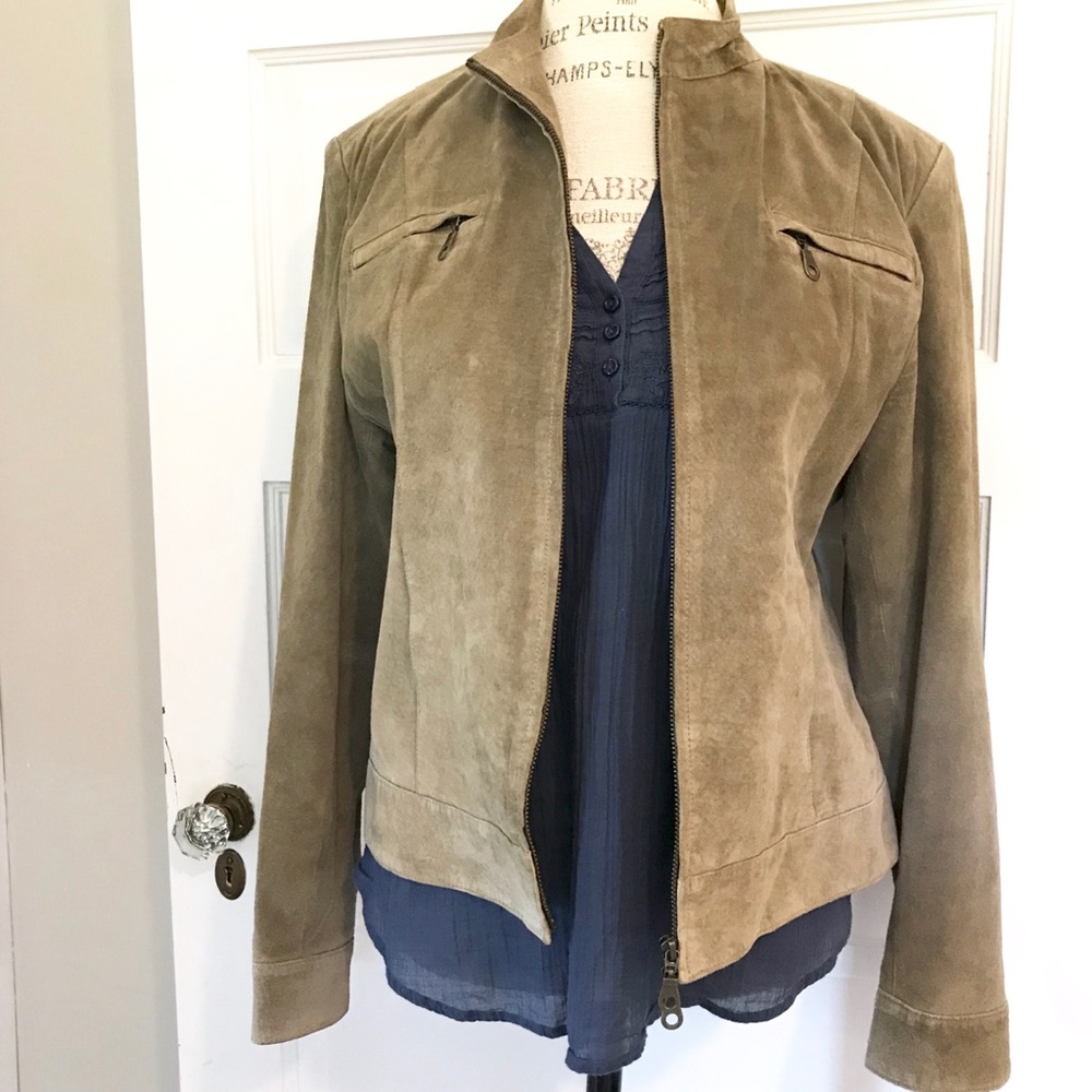 Vintage 100% leather zip up jacket - Picture 2 of 8